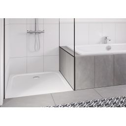 Kaldewei Cayonoplan brodzik 100x90 cm prostokątny model 2257-5 z obniżonym nośnikiem styropianowym biały 361747980001