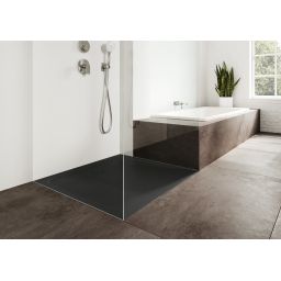 Kaldewei Cayonoplan brodzik 80x80 cm kwadratowy model 2251-5 z obniżonym nośnikiem styropianowym czarny 361147980701