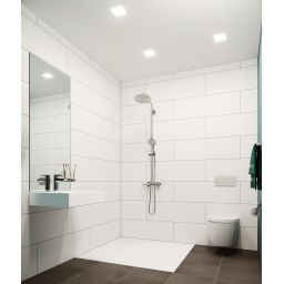 Kaldewei Cayonoplan brodzik 90x90 cm kwadratowy model 2254-5 z obniżonym nośnikiem styropianowym biały mat 361447980711