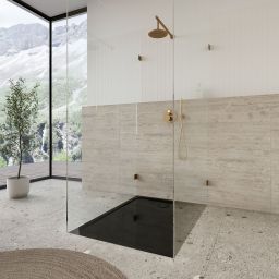 Kaldewei Cayonoplan brodzik 100x75 cm prostokątny model 2255-5 z obniżonym nośnikiem styropianowym czarny 361547980701