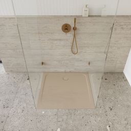 Kaldewei Cayonoplan brodzik 80x80 cm kwadratowy model 2251-5 z obniżonym nośnikiem styropianowym warm beige 40 361147980662
