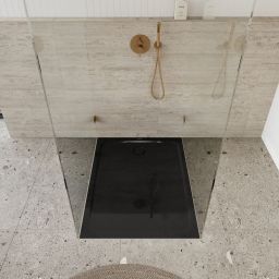 Kaldewei Cayonoplan brodzik 100x75 cm prostokątny model 2255-5 z obniżonym nośnikiem styropianowym czarny 361547980701