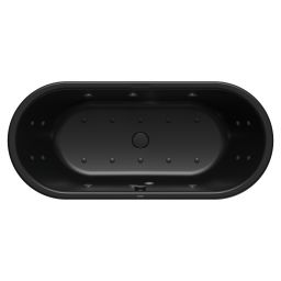 Kaldewei Centro Duo Oval wanna z hydromasażem 180x80 cm model 128 Body&Soul prawa czarny mat 282893880676