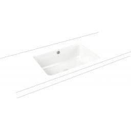 Kaldewei Cayono umywalka 59,6x42,6 cm podblatowa stalowa model 3190 biała 913706000001