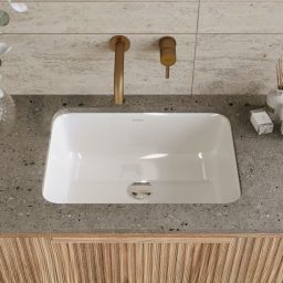 Kaldewei Cayono umywalka 59,6x42,6 cm podblatowa stalowa model 3190 biała 913706000001