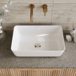 Kaldewei Cayono umywalka 52x35,5 cm nablatowa stalowa model 3188 biała 913506000001