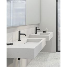 Kludi Nova Fonte bateria umywalkowa stojąca czarny mat 200263915