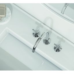 Kludi Nova Fonte Classic bateria umywalkowa stojąca 3-otworowa chrom 201430520