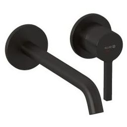 Kludi Nova Fonte Pura bateria umywalkowa podtynkowa czarny szczotkowany 20245N215