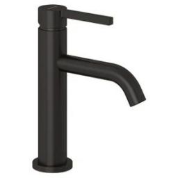 Kludi Nova Fonte Pura bateria umywalkowa stojąca czarny szczotkowany 20266N215