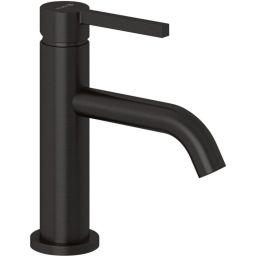 Kludi Nova Fonte Pura bateria umywalkowa stojąca czarny szczotkowany 20288N215