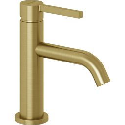 Kludi Nova Fonte Pura bateria umywalkowa stojąca złoty szczotkowany 20289N015