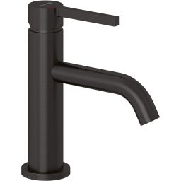 Kludi Nova Fonte Pura bateria umywalkowa stojąca czarny szczotkowany 20289N215