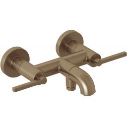 Kludi Nova Fonte Puristic bateria wannowo-prysznicowa ścienna brązowy szczotkowany 20540N115