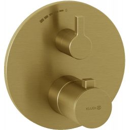 Kludi Nova Fonte Puristic bateria prysznicowa podtynkowa termostatyczna złoty szczotkowany 20885N015