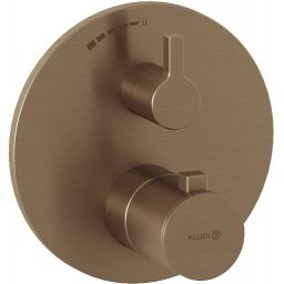 Kludi Nova Fonte Puristic bateria prysznicowa podtynkowa termostatyczna brązowy szczotkowany 20885N115