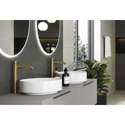 Kludi Bozz bateria umywalkowa stojąca wysoka złoty szczotkowany 38286N076