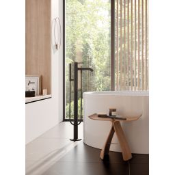 Kludi Bozz bateria wannowo-prysznicowa wolnostojąca czarna 385903976