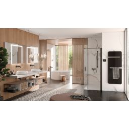 Kludi Bozz bateria wannowo-prysznicowa wolnostojąca czarna 385903976