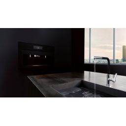 Kludi L-ine S bateria kuchenna stojąca z wyciąganą wylewką chrom/czarny mat 408518775