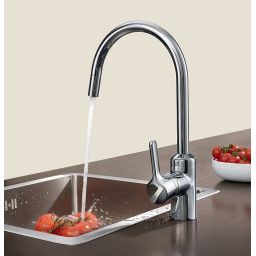 Kludi Bingo Star bateria kuchenna stojąca z wyciąganą wylewką chrom 428510578