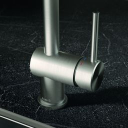 Kludi L Steel bateria kuchenna stojąca stal szlachetna szczotkowana 45851F877