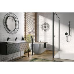 Kludi Balance bateria wannowo-prysznicowa wolnostojąca czarny mat/chrom 525908775