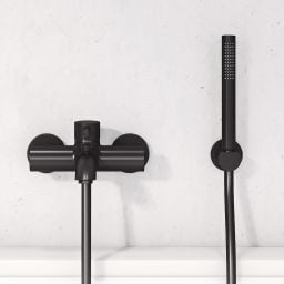 Kludi Bozz bateria wannowo-prysznicowa ścienna czarny mat 386913976