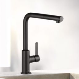 Kludi L-ine bateria kuchenna stojąca z wyciąganą wylewką czarna 408513975