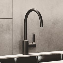 Kludi Bingo Star bateria kuchenna stojąca z wyciąganą wylewką czarna 428513978