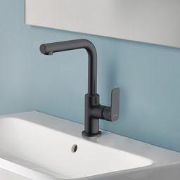 Kludi Pure&Style bateria umywalkowa stojąca czarny mat 400243975
