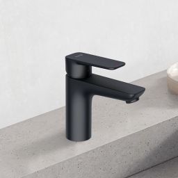 Kludi Pure&Style bateria umywalkowa stojąca czarny mat 402903975