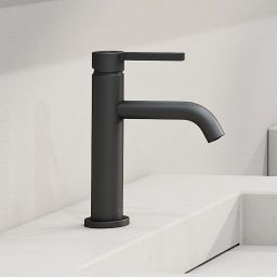 Kludi Nova Fonte Pura bateria umywalkowa stojąca czarna 200283915