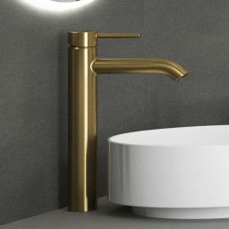 Kludi Bozz bateria umywalkowa stojąca wysoka złoty szczotkowany 38286N076