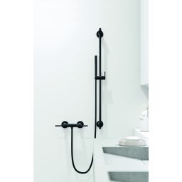 Kludi Nova Fonte Puristic zestaw prysznicowy ścienny czarny mat 2084039-15