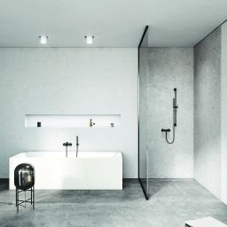 Kludi Nova Fonte Puristic zestaw prysznicowy ścienny czarny mat 2084039-15