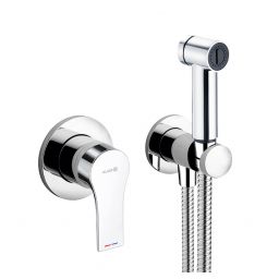 Kludi Zenta SL bateria bidetowa z zestawem prysznicowym podtynkowa chrom 489980565