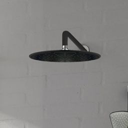 Kludi A-QA deszczownica 40 cm okrągła czarny mat/chrom 6434087-00