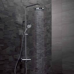 Kludi Dual Shower System zestaw prysznicowy ścienny termostatyczny chrom 6809405-00