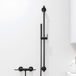 Kludi Nova Fonte Puristic zestaw prysznicowy ścienny czarny mat 2084039-15