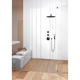 Kludi A-QA deszczownica 30 cm okrągła czarny mat/chrom 6433087-00