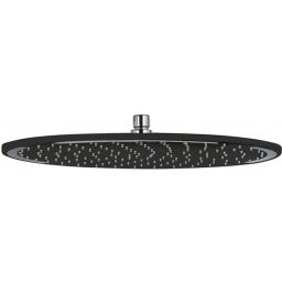 Kludi A-QA deszczownica 40 cm okrągła czarny mat/chrom 6434087-00
