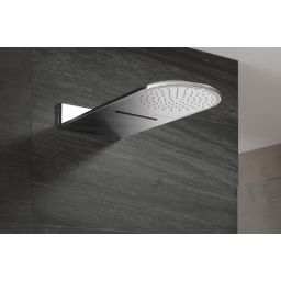 Kludi A-QA deszczownica 60x25 cm z kaskadą czarny mat/chrom 6488087-00