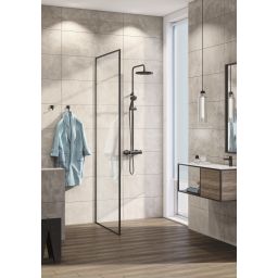 Kludi A-QA deszczownica 24,5x24,5 cm okrągła czarna 6651139-00