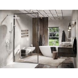 Kludi A-QA ramię prysznicowe 40 cm ścienne biały/chrom 6651491-00