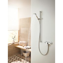 Kludi Logo Neo zestaw prysznicowy ścienny z drążkiem chrom 683630500