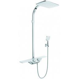 Kludi Cockpit Discovery zestaw prysznicowy ścienny termostatyczny chrom/biały 8020091-00