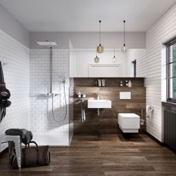 Kludi Cockpit Discovery zestaw prysznicowy ścienny termostatyczny chrom/biały 8020091-00