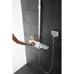 Kludi Cockpit Discovery zestaw prysznicowy ścienny termostatyczny chrom/biały 8020091-00