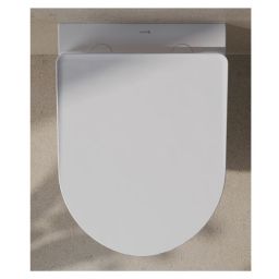 Kludi Resa D miska WC z deską wolnoopadającą wisząca bez kołnierza spłukiwanie wirowe biały 24WCSET43
